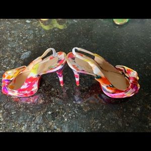 Pre loved Christian Louboutin Bow Satin 40